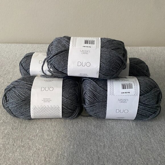 NWT Sandnes Garn Duo Colour 5873 Grey Lot of 5 - Picture 1 of 14